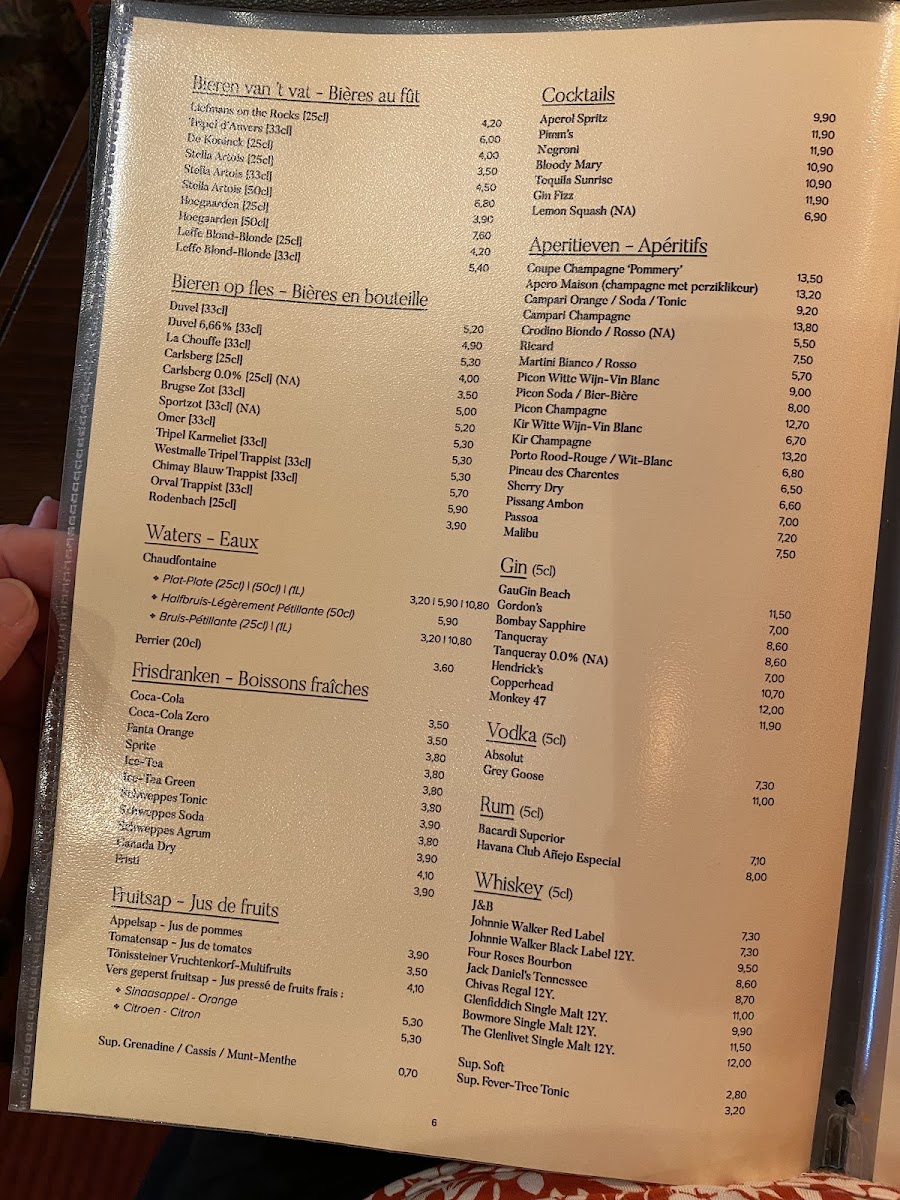 Menu - Rubens photo 4
