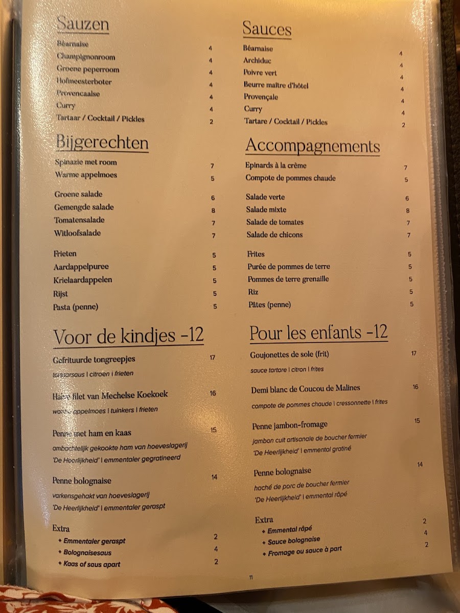 Menu - Rubens photo 5